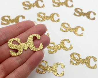 Custom Confetti, Gold Glitter Confetti, Initial Confetti, Party Decor, Table Scatter, Birthday, Bachelorette, Anniversary, Wedding, Baby