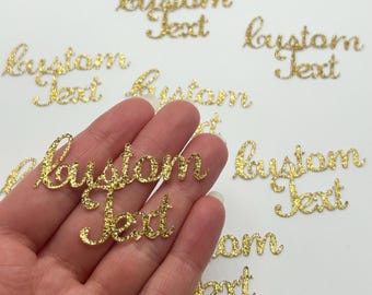 Custom Confetti, Gold Glitter Confetti, Word Confetti, Party Decor, Table Scatter, Birthday, Bachelorette, Anniversary, Wedding, Baby Shower