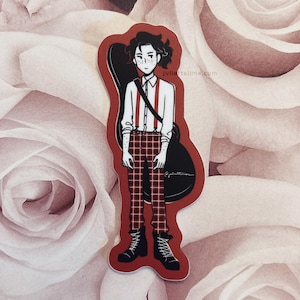 GUITARIST 3.26x1.40&quot; vinyl sticker, waterproof sticker, sticker, illustration, matte sticker for waterbottles, sketchbooks, journals