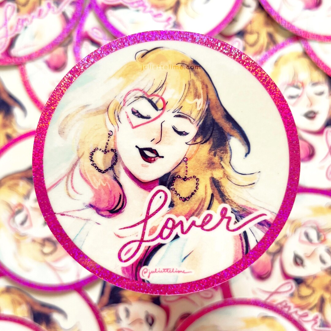 Pink Lover Sticker LOVER Pink Sparkle Vinyl Sticker - Etsy