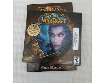 World of Warcraft Original Classic Blizzard PC WoW With Game Manual Vintage 2004