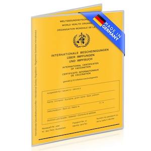 Impfpass Hülle/Impfausweis Hülle (9,9 x 13,7cm) transparent für Kinder und Erwachsene | für Impfausweis & alten Reisepass | Made in Germany