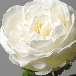 Pure White Silk Rose, Real Touch Artificial Flowers