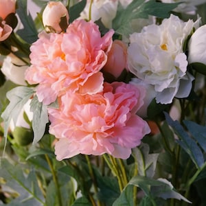 Silk Wild Peony Stem 29&#39;&#39; Tall, large Vase Filler, Home Decoration, Table Centerpieces, Floral Arrangement.