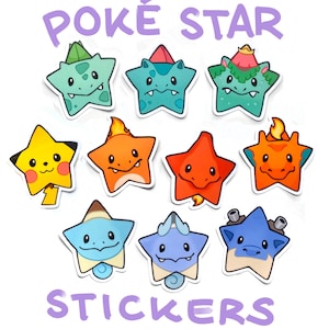 Poke Star Sticker Set Leuke Tekening Anime Decal Art Decoratie Plakboek