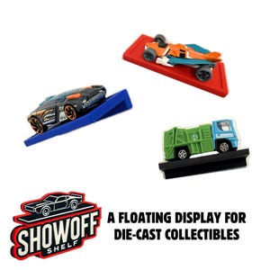 Floating Wall Shelf for Hot Wheels and Matchbox Cars | 1:64 Scale Diecast Display | Toy Car Mount Storage for Die-Cast Collectibles
