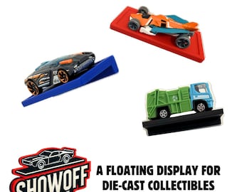 Floating Wall Shelf for Hot Wheels and Matchbox Cars | 1:64 Scale Diecast Display | Toy Car Mount Storage for Die-Cast Collectibles