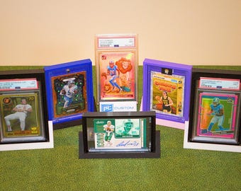 Custom Card Collection Display Frame and Stand. Magnetic Case included! Sports cards, PSA Slabs, Pokémon, Lorcana, etc.