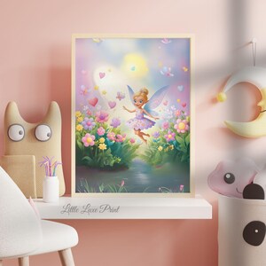 Fairy Nursery Art: Enchanted Garden Printable (Digital Download, 5 Ratios, AI Edited Poster)