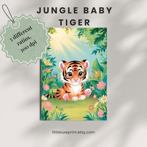 Jungle Tiger Nursery Print: Safari Animal Poster (Digital Download)