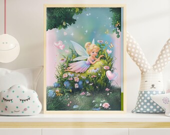 Watercolor Fairy Print: Magical Nursery Wall Art (Digital Download)