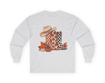 Autumn Cowboy Boots Long Sleeve