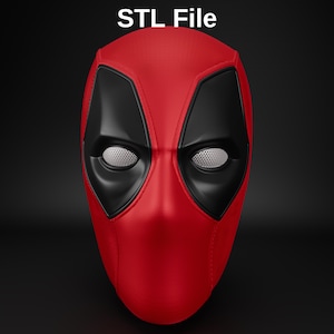 Deadpool Mask STL File, Deadpool Helmet with Magnetic Connection STL, Deadpool Mask High Quality STL, Easy To Print
