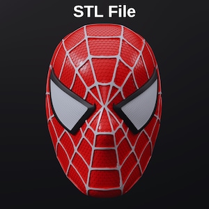 3D Spiderman Mask STL File, Spiderman Helmet With Magnetic Connections, Spiderman Mask Peter Parker, High Quality STL