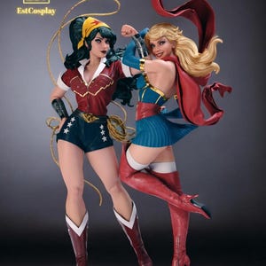 Wonder Woman&#39;s Figure STL File, Woman&#39;s Model STL File, Super Girl3D Model File, High Quality STL, Movie Anime 3D Model File