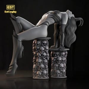 Succubus Circubus Demoness Figure STL File, 3D Printable Demones Model, Demoness 3D STL File, Game 3D Model