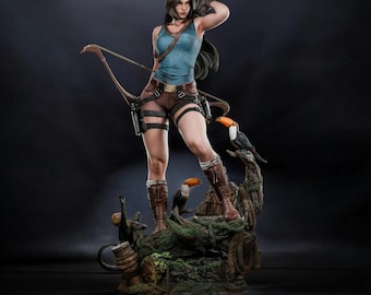 3D Lara Croft Figure STL File, Tomb Raider Lara Croft Figure STL File, Lara Croft Model File, High Quality STL