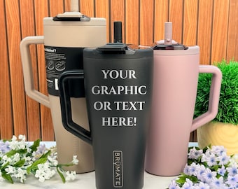 Custom Engraved Brumate EraFlip Tumbler 30oz & 40oz Leak-Proof Water Bottle