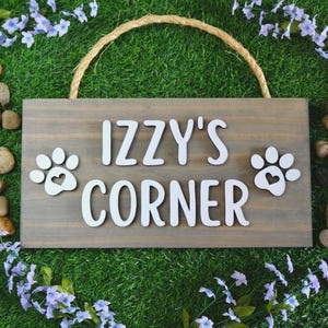 Custom 3D Pet Name Sign: Dog Crate Hanging Decor