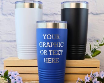 Personalized Laser Engraved 20oz Tumbler - Custom Travel Mug Gift