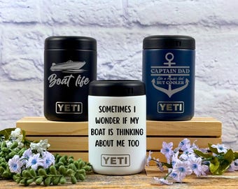Custom Engraved YETI & Polar Camel Can Cooler: Lake Day Gift