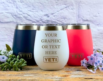 Personalized Engraved Wine Tumbler: Yeti or Polar Camel, Custom Logo Gift