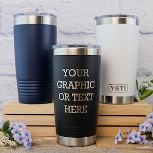 Personalized Engraved 20 oz YETI or Polar Camel Tumbler: Custom Travel Mug