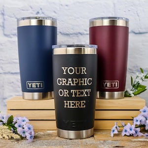 Personalized Engraved 20 oz YETI or Polar Camel Tumbler: Custom Travel Mug