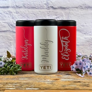 Engraved YETI Slim Can Colster: Custom Insulated Drink Cozie