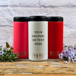 Engraved YETI Slim Can Colster: Custom Insulated Drink Cozie