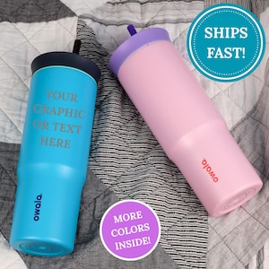 OWALA 24oz Freesip Tumbler with Straw | Custom Laser Engraved | Double insulated | Sports Drinkware | Wedding Gift | Gift for Her | Birthday