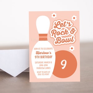 Invitation Invitation De Bowling De La Jeune Fille Etsy Invitation Invitation De Bowling De La Jeune Fille Etsy