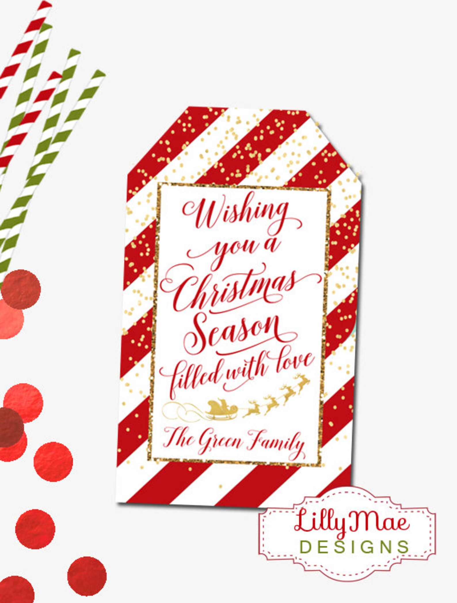 Christmas Gift Tags Personalized Gift Tag Christmas Tags Etsy