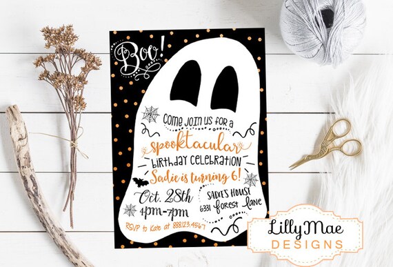 Urodziny Halloween Zaproszenie Zaproszenie Na Halloween Etsy