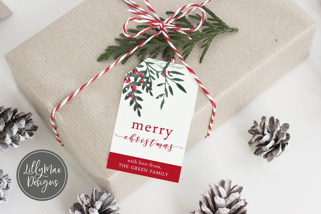Personalized Christmas Tags Printable Christmas Tags Holiday - Etsy