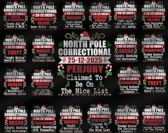 Matching Family Christmas Png, North Pole Correctional, Funny Group Christmas shirts, Holiday Tshirts, Christmas Png, Xmas Family png