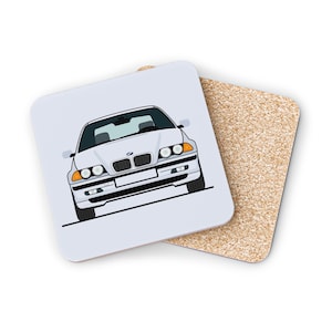 Modern Classic Coasters, Modern Auto Lover Gift, E46 Drink Coasters for BMW Enthusiasts, Retro Home Decor, Unique Housewarming Present