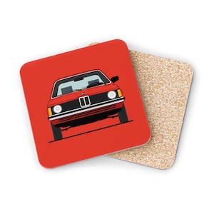 Retro Car Coasters, Vintage Auto Lover Gift, E21 Drink Coasters for BMW Enthusiasts, Retro Home Decor, Unique Housewarming Present,