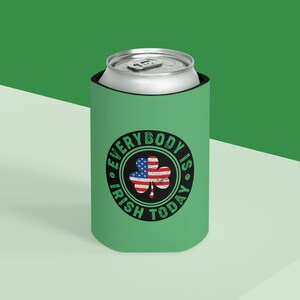 Tutti sono irlandesi oggi, refrigeratore per lattine, custodia per birra, irlandese, verde, New York, Chicago, America, Stati Uniti, cultura, giorno di San Patrizio, USA