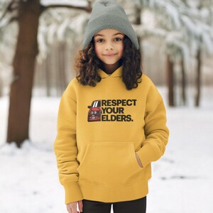 Respect Your Elders E30 Retro Youth Hoodie - E30 Sweatshirt, Vintage Automotive Gift, Streetwear Apparel, Cool Kids Fashion, Unique Present