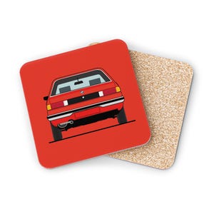 Retro Car Coasters, Vintage Auto Lover Gift, E21 Back Drink Coasters for BMW Enthusiasts, Retro Home Decor, Unique Housewarming Present,