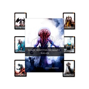 DnD Monster Cards with Softcover Guide Book Describing Monsters, Cryptid Monsters Cards, Game Ideas, Dark Art Collection, 35 Card Kalan Deck