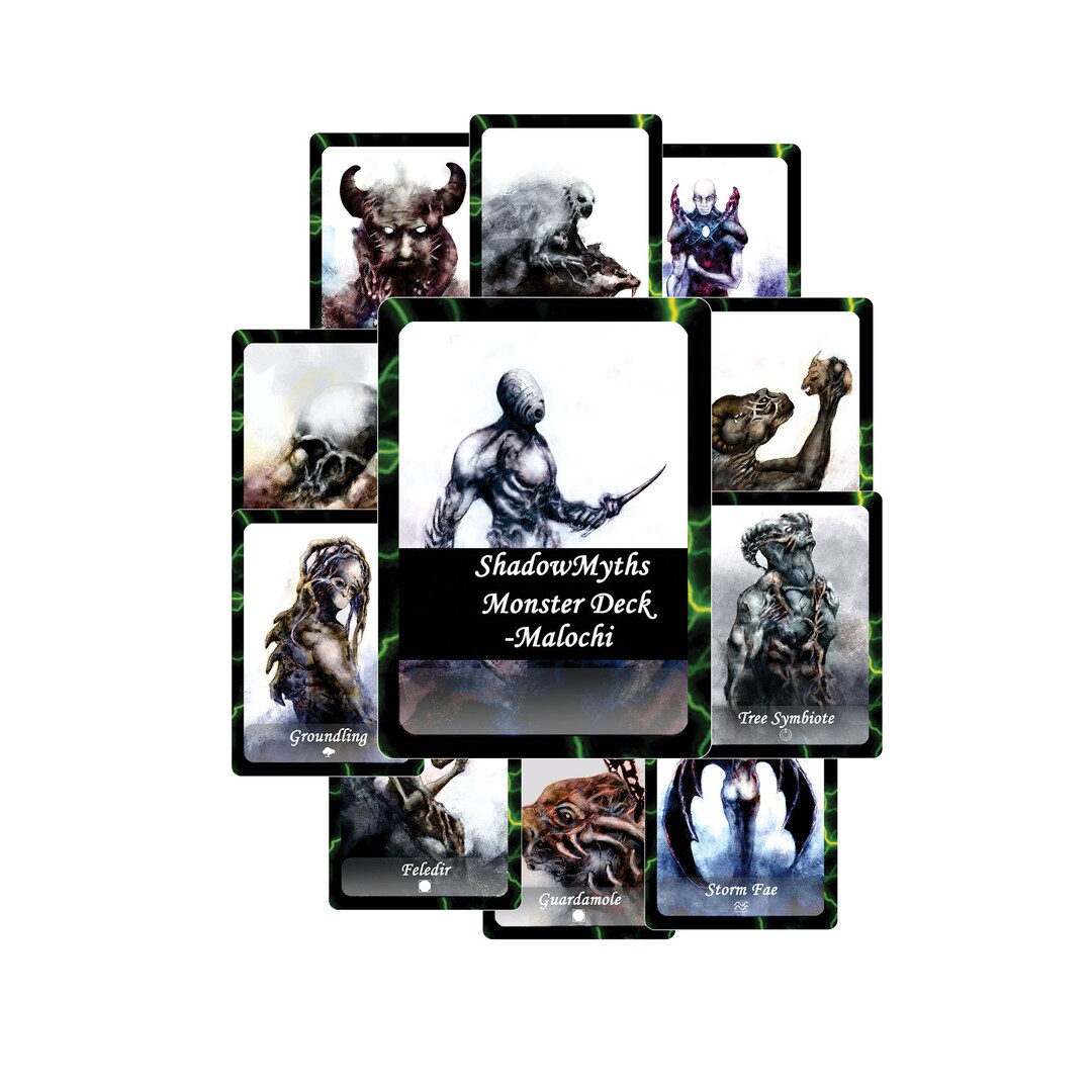 Dungeons and Dragons Monster Cards With Downloadable PDF, Creepy ...