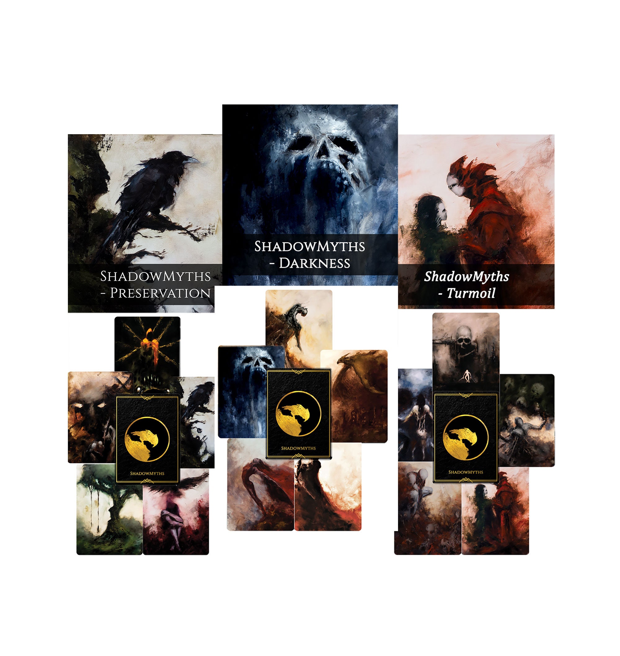 Dark Tarot Card Bundle With Guide Book Dream Oracle Cards - Etsy