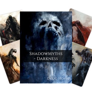 Shadow Work Oracle Deck con libro guida, idee di gioco Dungeons and Dragons, carte dei tarocchi oscuri e libro con guida, mazzo Darkness da 35 carte