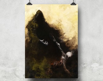 Grim Reaper Collecting Souls Home Decoration, Death Horror Poster for Wall, Macabre Scary Home Office Decor 11x14, 11x17 Going Home Print