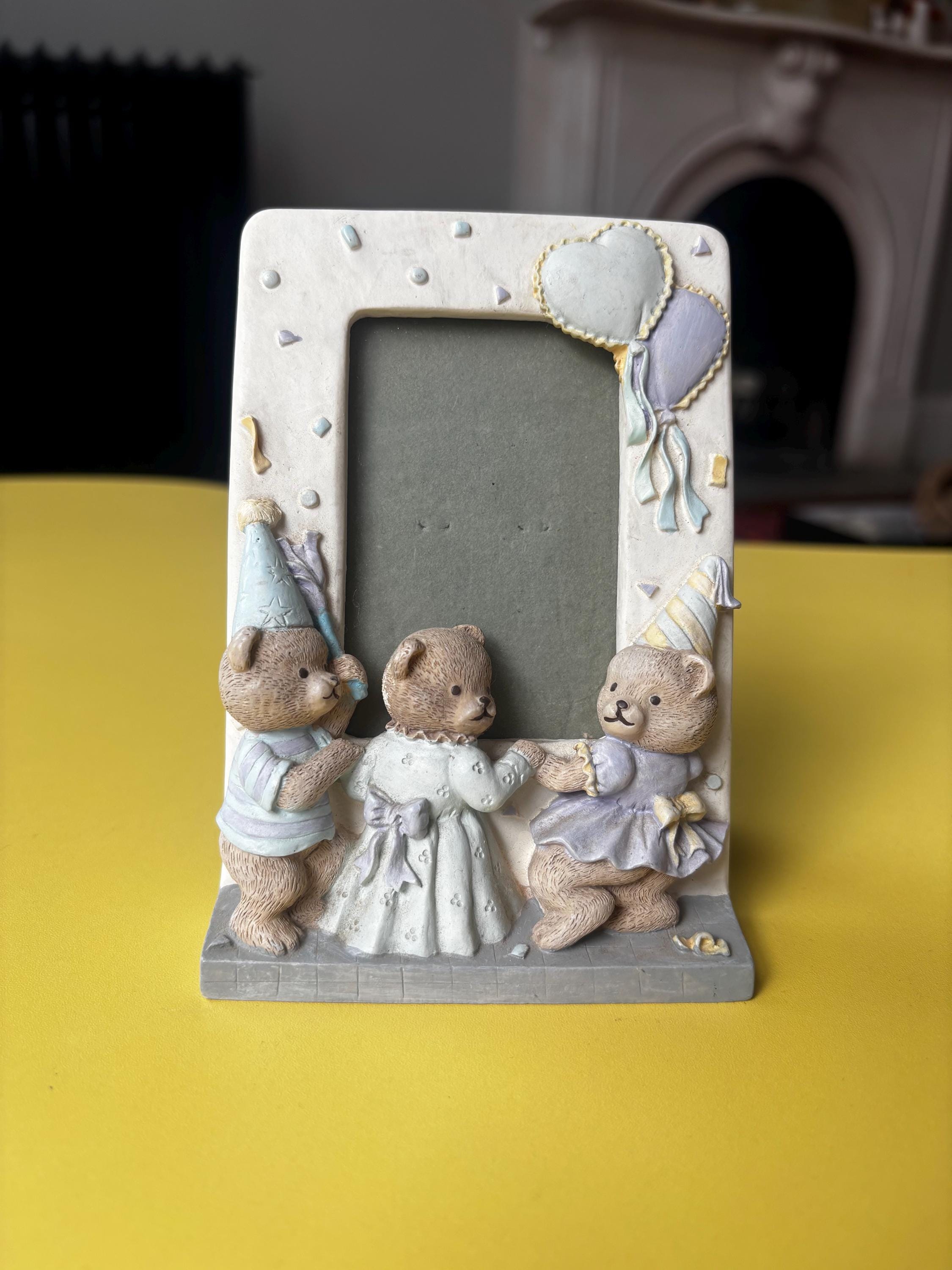 Vintage Teddy Bear Picture Frame - Etsy