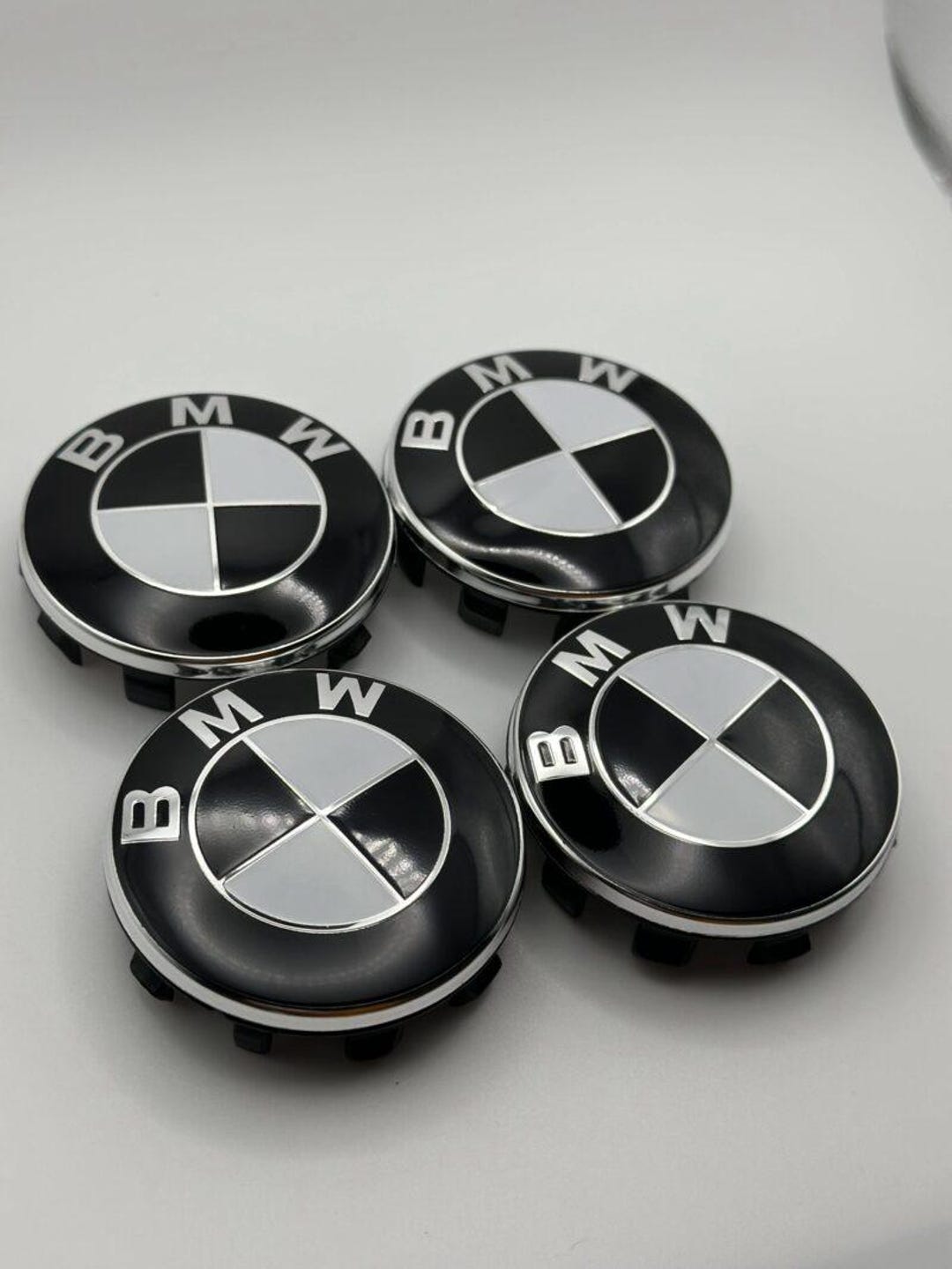 BMW 56mm Wheel Hub Center Caps - 4pcs (black Original Logo), BMW Wheel ...