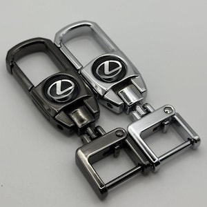 Lexus High Quality Metal Keychain - Perfect Gift for Lexus Lovers - Chrome and Grey Color