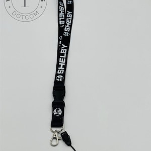 Shelby-logo embleem naamplaatje, zwart Shelby-sleutelkoord voor sleutels ID-kaart badge sleutelhanger, stijlvol accessoire voor Shelby-liefhebbers